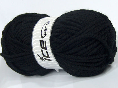 Lot of 2 x 175gr Skeins Ice Yarns SALE PLAIN Hand Knitting Yarn Black