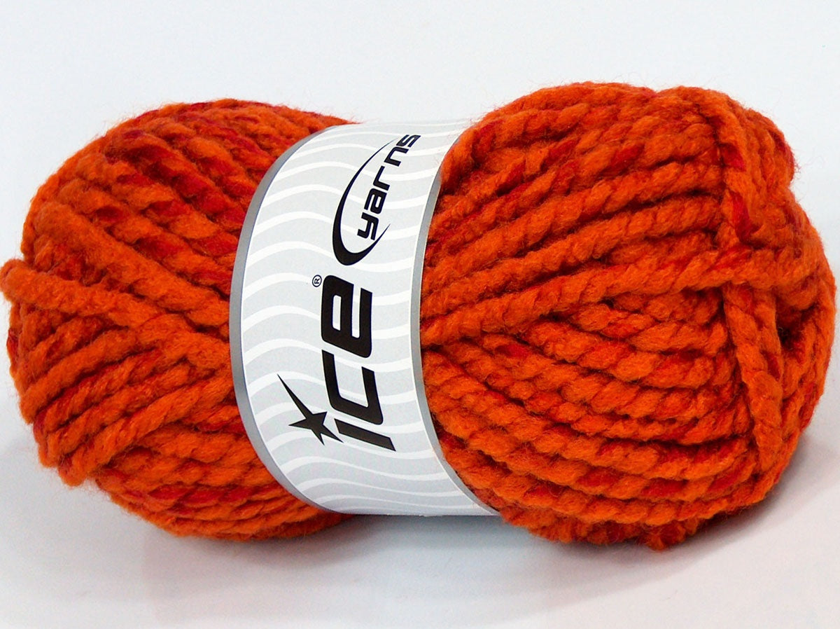 Lot of 4 x 100gr Skeins Ice Yarns SALE SELF-STRIPING (10% Wool) Yarn Orange Fuchsia