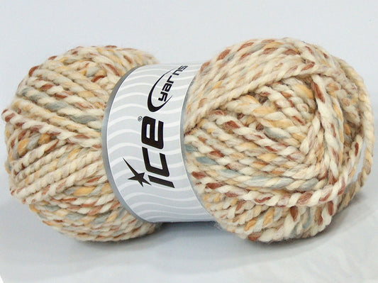 Lot of 4 x 100gr Skeins Ice Yarns MISC SALE Yarn Cream Gold Grey Brown Camel