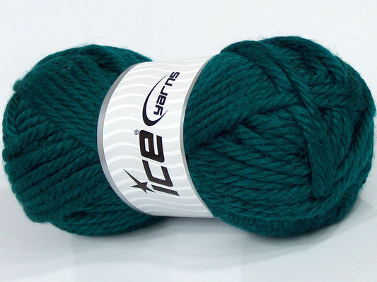 Lot of 3 x 130gr Skeins Ice Yarns SALE PLAIN Hand Knitting Yarn Dark Green