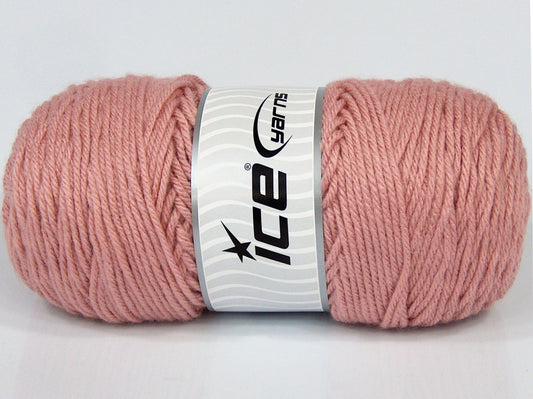 Lot of 4 x 105gr Skeins Ice Yarns SALE PLAIN Hand Knitting Yarn Antique Pink