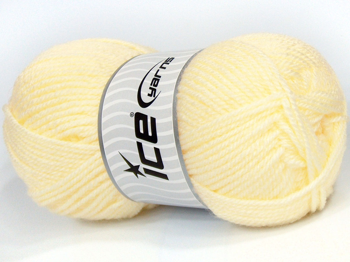 Lot of 4 x 95gr Skeins Ice Yarns SALE PLAIN Hand Knitting Yarn Light Yellow