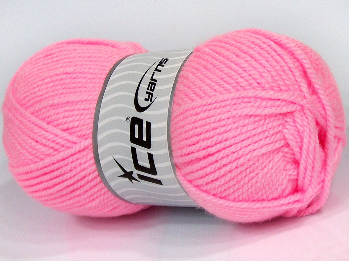 Lot of 4 x 100gr Skeins Ice Yarns SALE PLAIN Hand Knitting Yarn Pink