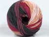 Noir, nuances de rose, bordeaux, saumon clair