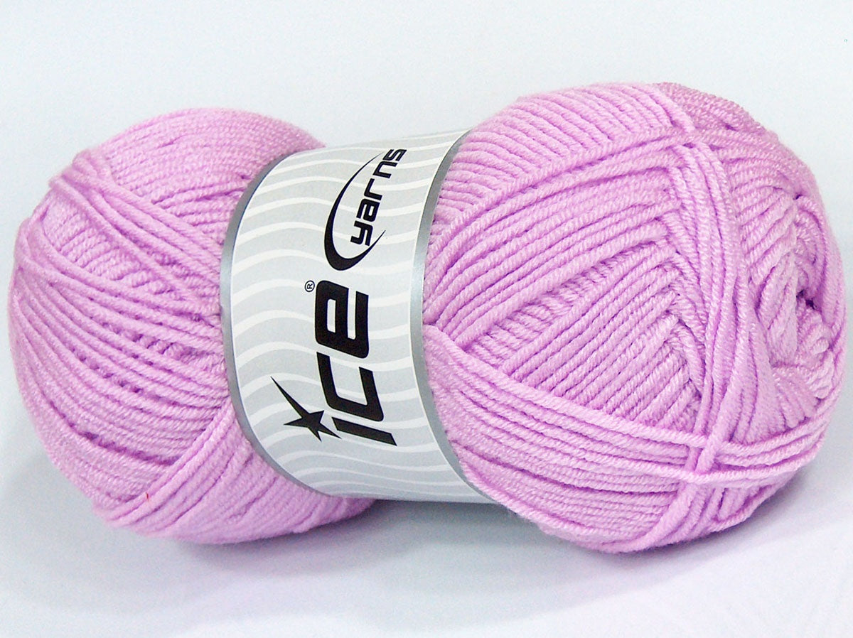 Lot of 4 x 100gr Skeins Ice Yarns SALE PLAIN Hand Knitting Yarn Light Lilac
