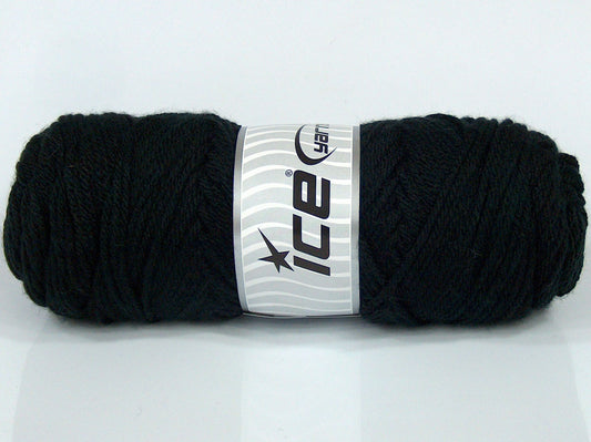 Lot of 4 x 100gr Skeins Ice Yarns SALE PLAIN Hand Knitting Yarn Black