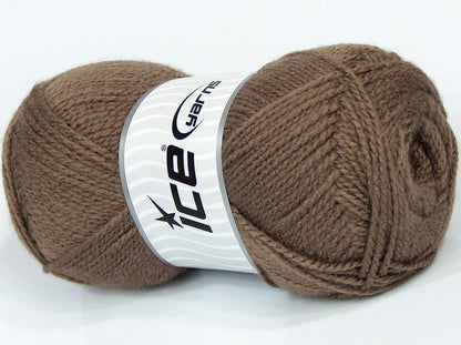 Lot of 4 x 100gr Skeins Ice Yarns SALE PLAIN Hand Knitting Yarn Camel