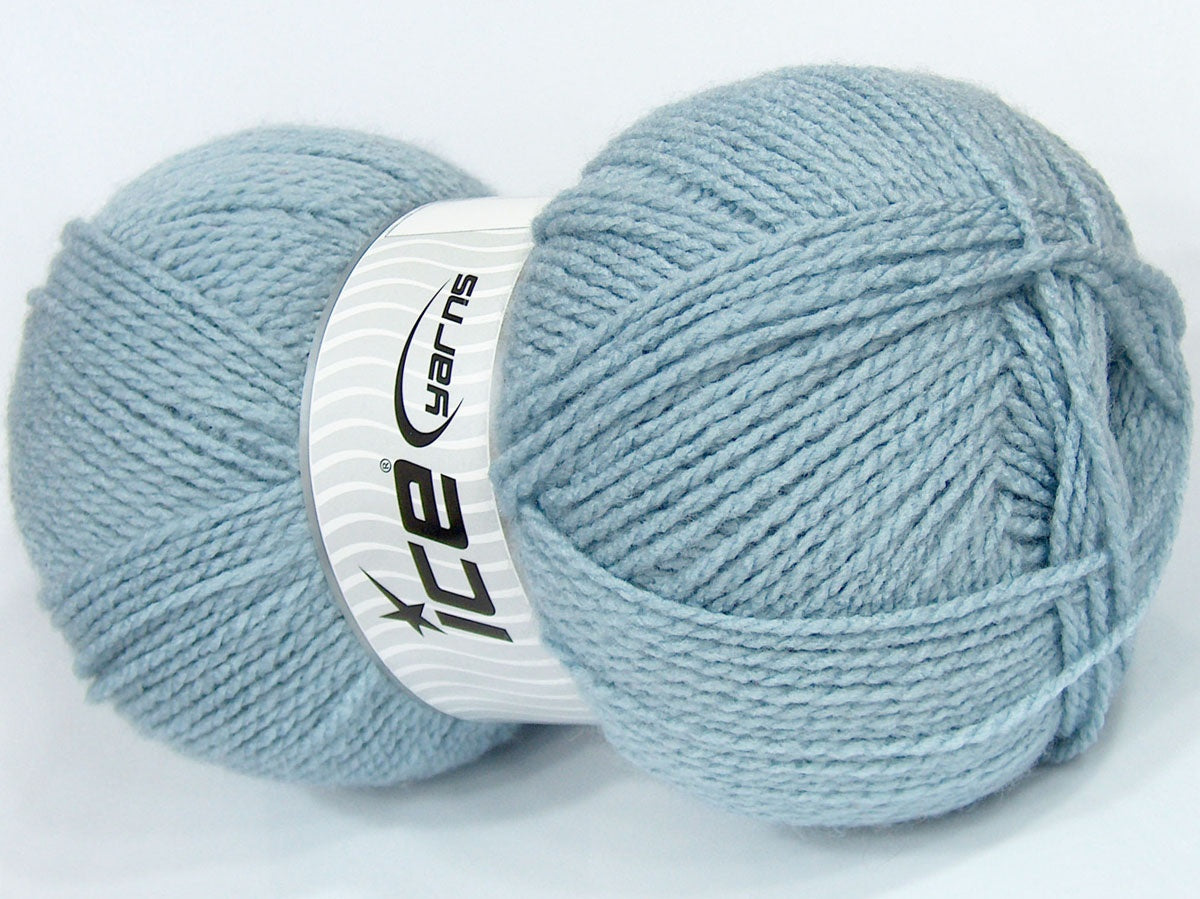 380 gr ICE YARNS SALE PLAIN Hand Knitting Yarn Light Blue