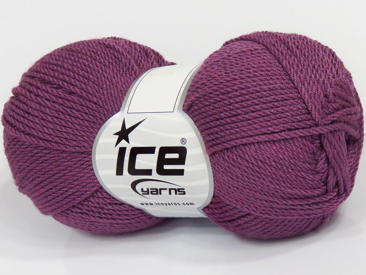 Lot of 4 x 90gr Skeins Ice Yarns TARAPOTO Hand Knitting Yarn Purple