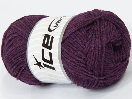 Lot of 4 x 100gr Skeins Ice Yarns NATURAL COTTON WORSTED (100% Cotton) Yarn Purple