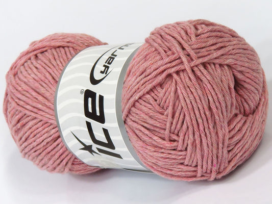 Lot of 4 x 100gr Skeins Ice Yarns NATURAL COTTON WORSTED (100% Cotton) Yarn Antique Pink