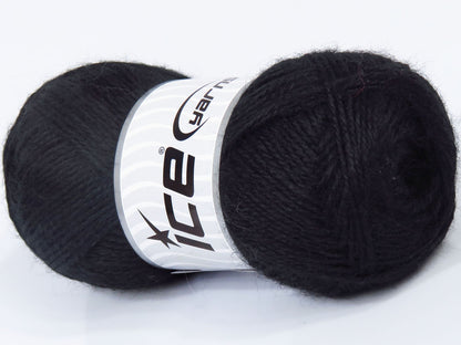 Lot of 4 x 100gr Skeins Ice Yarns SALE WINTER (50% Wool) Yarn Black