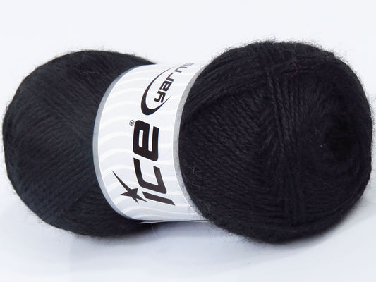 Lot of 4 x 100gr Skeins Ice Yarns SALE WINTER (50% Wool) Yarn Black