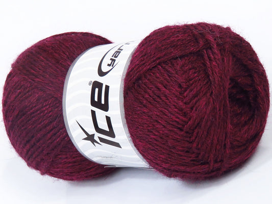 Lot of 4 x 100gr Skeins Ice Yarns SALE WINTER (50% Wool) Yarn Maroon
