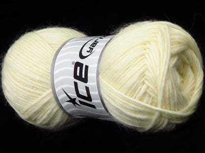 Lot of 4 x 100gr Skeins Ice Yarns SALE LUXURY-PREMIUM (100% Wool) Yarn Dark Cream