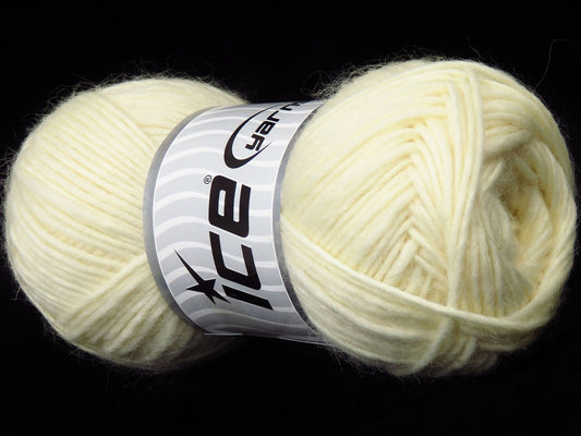 Lot of 4 x 100gr Skeins Ice Yarns SALE LUXURY-PREMIUM (100% Wool) Yarn Dark Cream