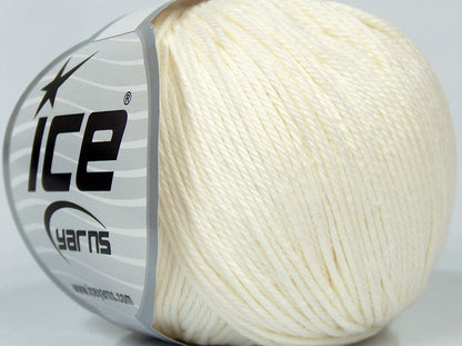 Lot of 8 Skeins Ice Yarns BABY COTTON (100% Giza Cotton) Yarn Ecru