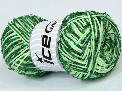 Lot of 4 x 100gr Skeins Ice Yarns CUSTOM BLEND Yarn Green Shades Black