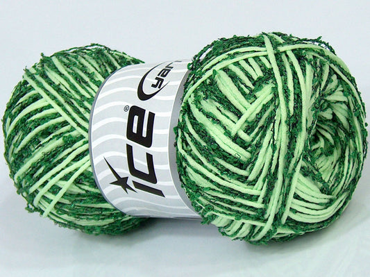Lot of 4 x 100gr Skeins Ice Yarns CUSTOM BLEND Yarn Green Shades Black