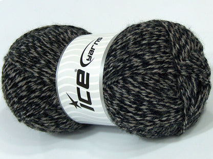 Lot of 4 x 100gr Skeins Ice Yarns CUSTOM BLEND Hand Knitting Yarn Black Grey