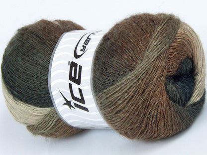 Lot of 4 x 100gr Skeins Ice Yarns SALE LUXURY-PREMIUM (20% Alpaca 20% Wool) Yarn Multicolor