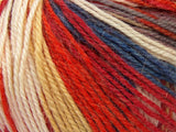 Ice Yarns Alpaka Lichtzauber – Rot, Orange, Gold, Creme – 25 % Alpaka, 35 % Wolle, 40 % Acryl