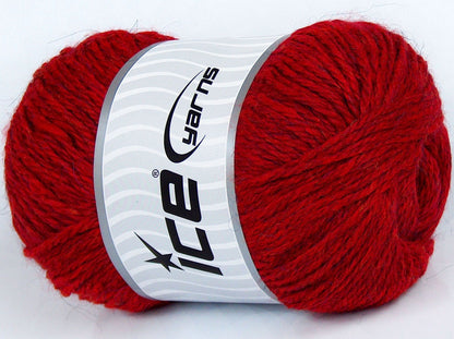 Lot of 4 x 100gr Skeins Ice Yarns NORSK (45% Alpaca 25% Wool) Yarn Red