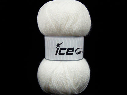 Lot of 4 x 100gr Skeins Ice Yarns GONCA Hand Knitting Yarn White