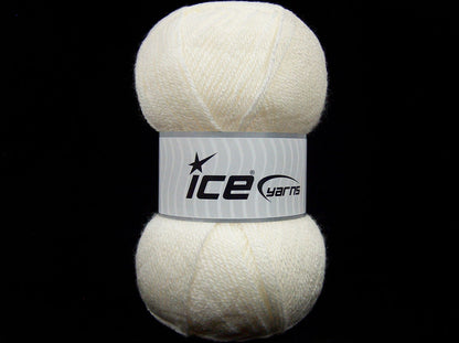 Lot of 4 x 100gr Skeins Ice Yarns GONCA Hand Knitting Yarn Ecru