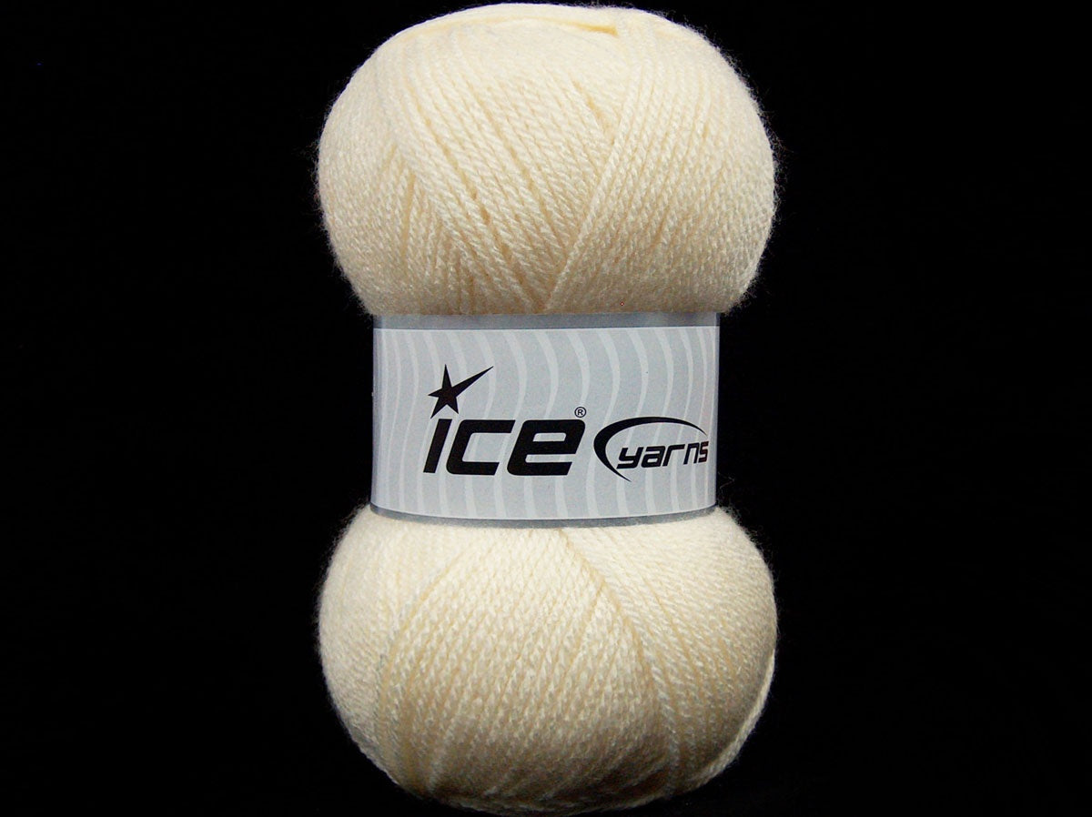 Lot of 4 x 100gr Skeins Ice Yarns GONCA Hand Knitting Yarn Cream
