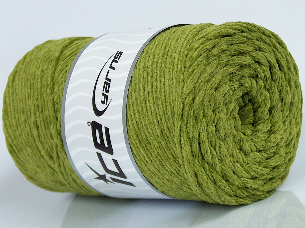 250 gr ICE YARNS MACRAME CHENILLE (100% MicroFiber) Yarn Pistachio Green