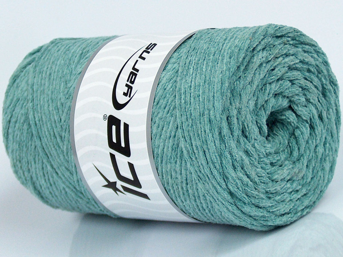 250 gr ICE YARNS MACRAME CHENILLE (100% MicroFiber) Yarn Light Water Green