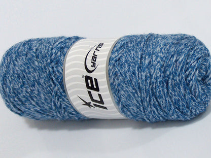 Lot of 4 x 100gr Skeins Ice Yarns MISC SALE Hand Knitting Yarn Blue Light Grey