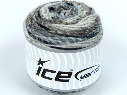 Lot of 2 x 130gr Skeins Ice Yarns SALE CAKES YARN Yarn Grey Brown Black Beige
