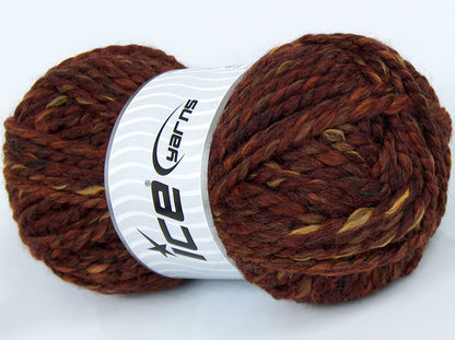 Lot of 3 x 130gr Skeins Ice Yarns SALE WINTER (50% Wool) Yarn Brown Shades Gold