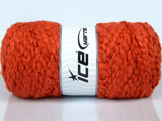 Lot of 2 x 170gr Skeins Ice Yarns AKOLA (100% Cotton) Hand Knitting Yarn Orange
