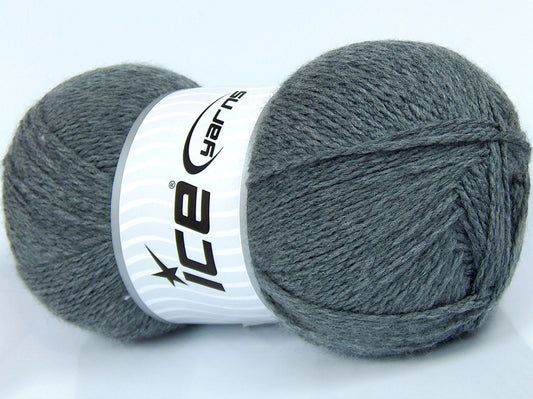 300 gr ICE YARNS SALE PLAIN Hand Knitting Yarn Grey