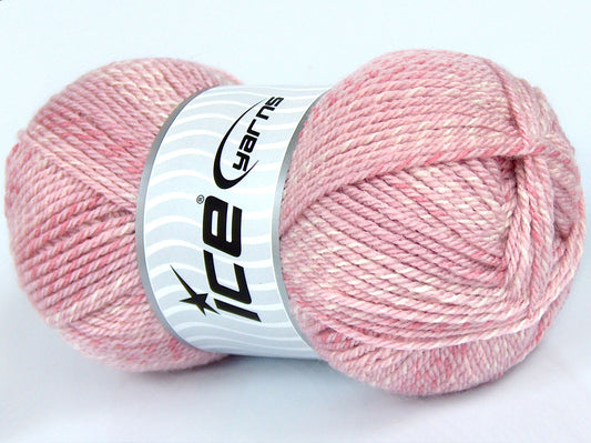 Lot of 3 x 100gr Skeins Ice Yarns SALE SELF-STRIPING Yarn Pink Shades White
