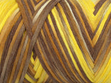 Ice Yarns Coton naturel couleur 3 mm – Nuances de chameau, nuances de jaune – 80 % coton, 20 % polyamide