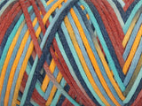 Ice Yarns Coton naturel couleur 3 mm – Copper, Gold, Mint Green, Blue Shades – 80 % coton, 20 % polyamide