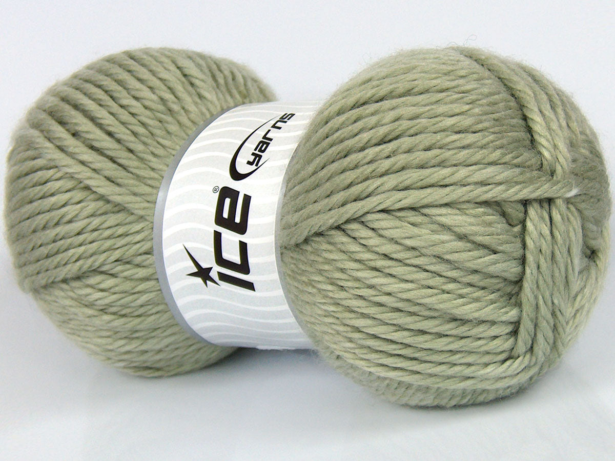 Lot of 2 x 225gr Skeins Ice Yarns SALE PLAIN Hand Knitting Yarn Water Green