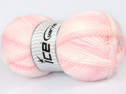 200 gr ICE YARNS SALE SELF-STRIPING Hand Knitting Yarn Pink Shades
