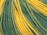 Ice Yarns Lorena Batik DK – Nuances de vert, jaune – 50 % coton, 50 % acrylique