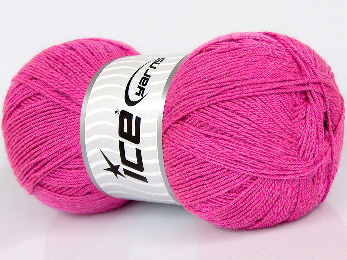 Lot of 3 x 135gr Skeins Ice Yarns SALE PLAIN Hand Knitting Yarn Pink