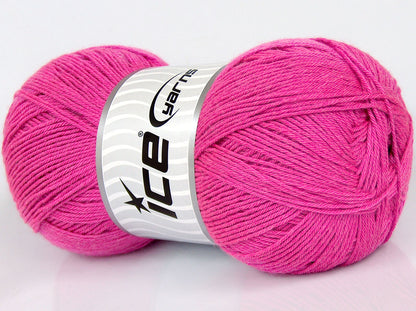 Lot of 3 x 135gr Skeins Ice Yarns SALE PLAIN Hand Knitting Yarn Pink