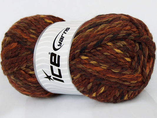 Lot of 3 x 135gr Skeins Ice Yarns SALE WINTER (10% Wool) Yarn Brown Shades Gold Shades