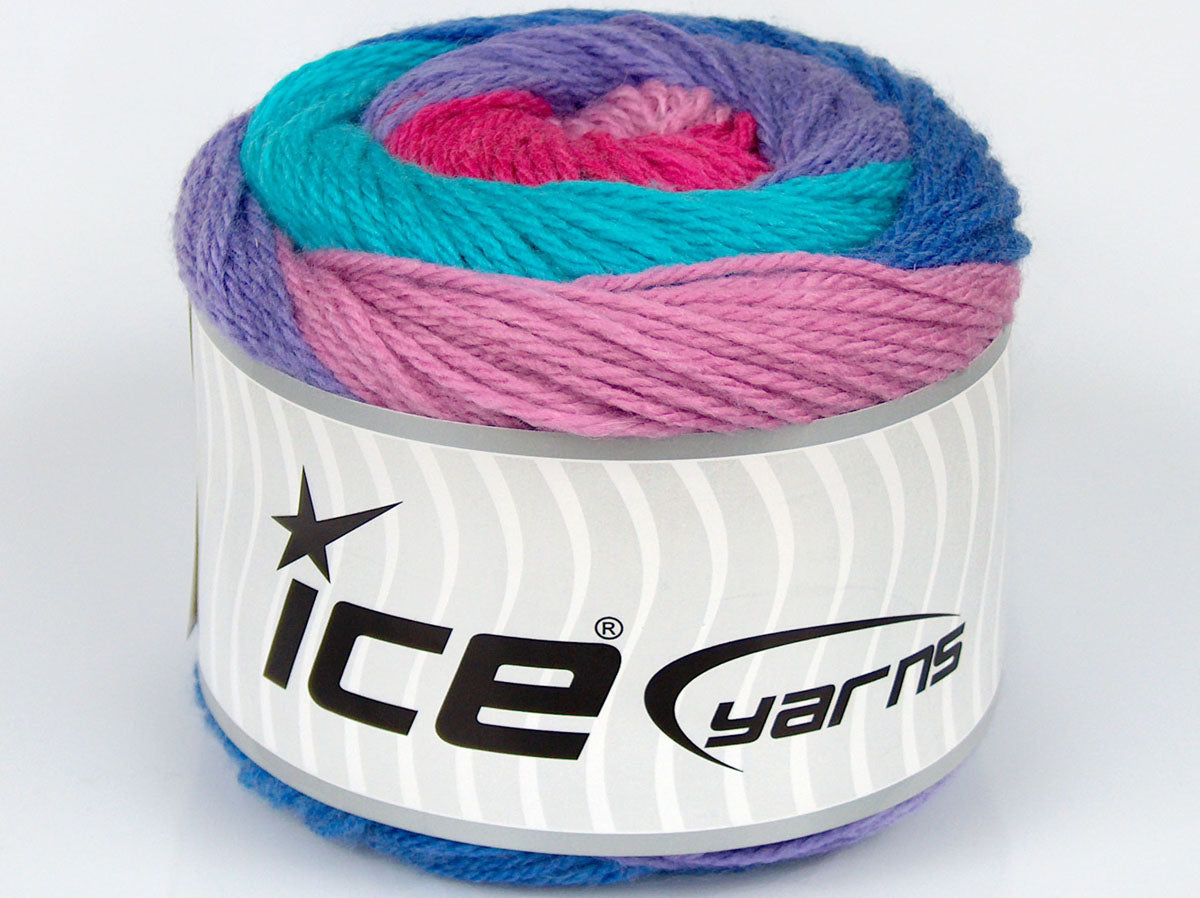 300 gr ICE YARNS SALE CAKES YARN Yarn Pink Shades Lilac Turquoise