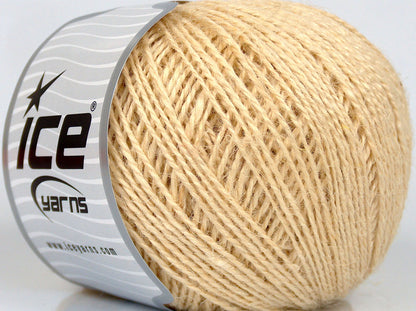 Lot of 4 x 100gr Skeins Ice Yarns HEMP FINE (100% Hemp Yarn) Yarn Beige