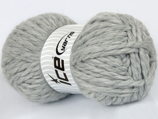 Lot of 2 x 195gr Skeins Ice Yarns SALE WINTER (5% Mohair 45% Wool) Yarn Light Grey