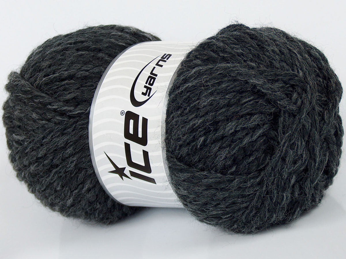 Lot of 2 x 155gr Skeins Ice Yarns SALE WINTER (10% Mohair 40% Wool) Yarn Anthracite Black